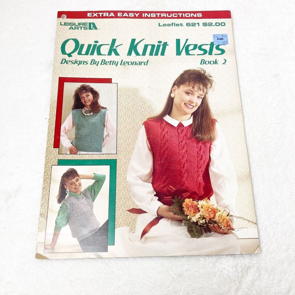 Leisure Arts QUICK KNIT VESTS BOOK 2.  Leaflet #621